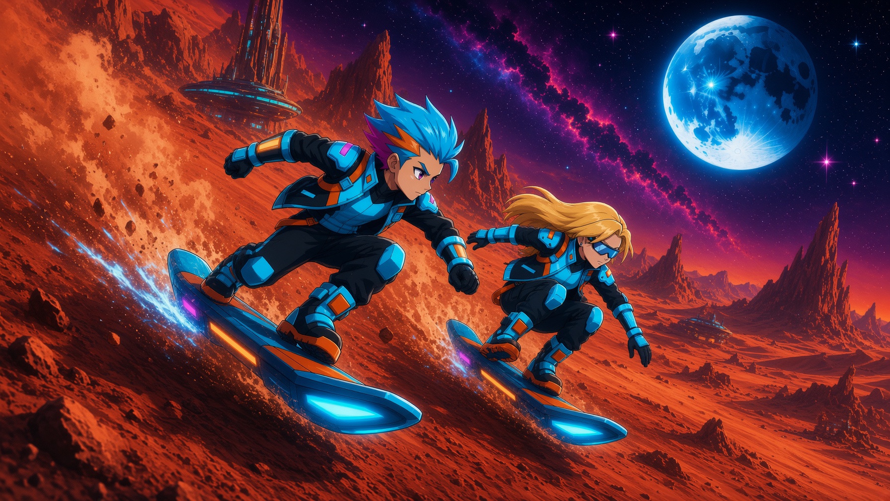Space Punk short story — Orion and Astra on the mountain